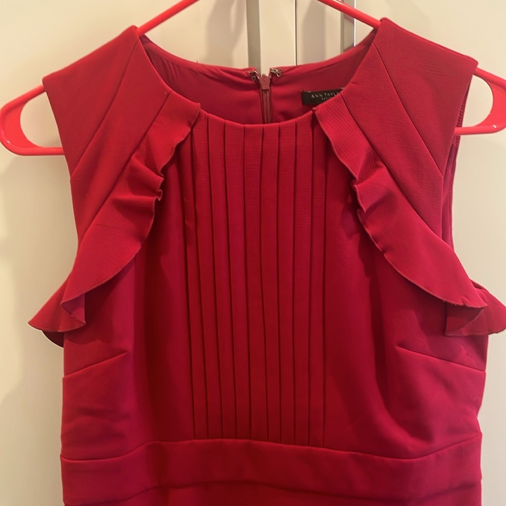 True red Ann Taylor suit dress